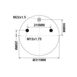 36-1 Steel Piston BPW Airspring